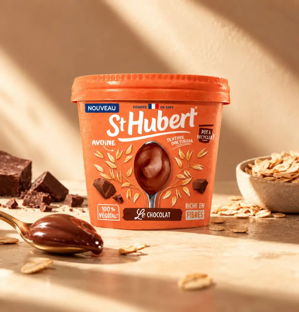 Packshot St-Hubert végétal Avoine chocolat