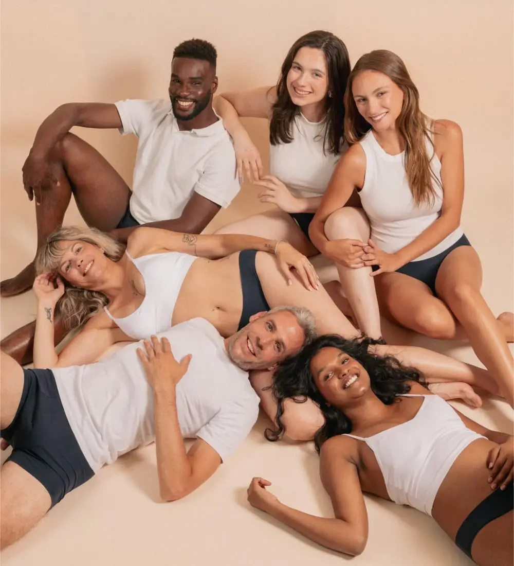 6 personnes d'âges, de genres, d'origine et de morphologies différentes